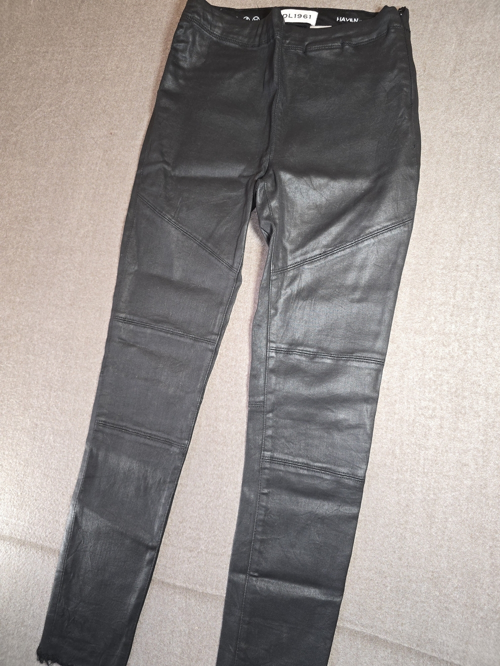 DL1961 Black Haven Jegging Women's Haven High Rise Shimmer Asphalt Sz 29